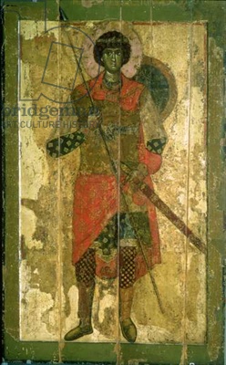 Orthodox Christian icon saint George dated to 1130 - 1150 A.D.