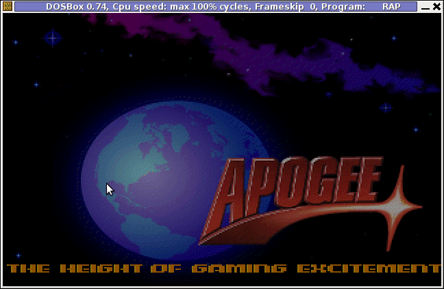 Apogee Raptor Screenshot Dosbox Debian linux