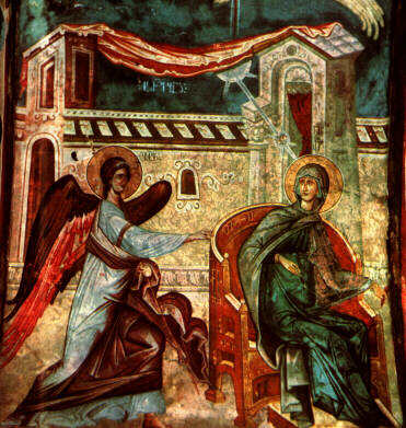 The Annunciation of Christ's conceive to the Blessed Virgin Mary icon