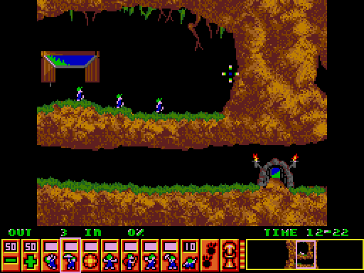 Lemmings arcade screenshot