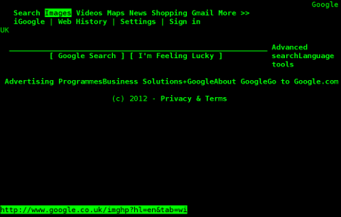 Links www text browser Debian GNU / Linux screenshot