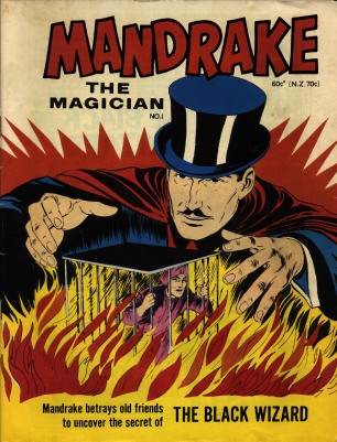Mandrake the Magician Comics Magazine from 1930's Cover, Mandrake the Black Magic Magician