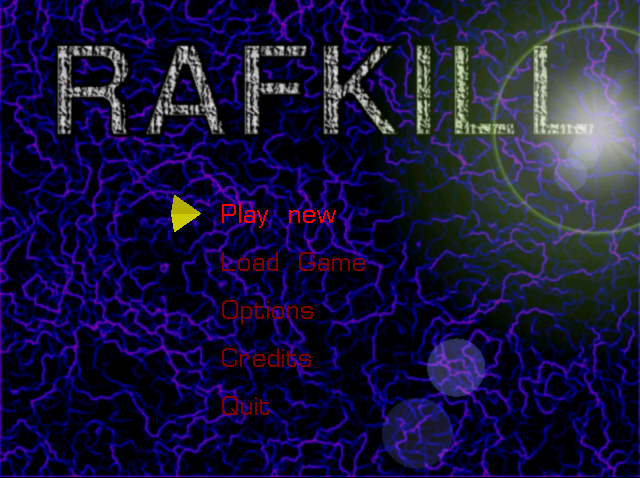 Rafkill raptor like native Linux game main menu screenshot Debian GNU / Linux Squeeze