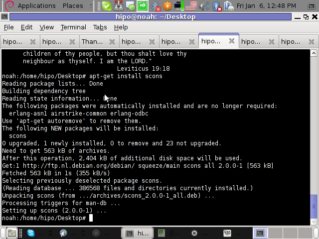Screenshot Debian GNU / Linux Squeeze GNOME Desktop 640x480