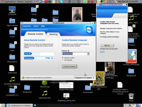 TeamViewer 7 Debian GNU / Linux released, my desktop screenshot