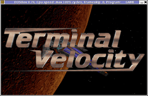 Terminal Velocity Screenshot Debian GNU / Linux 6.0 Squeeze Dosbox dos emulator