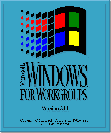 Windows 3.11 Operating system logo flag