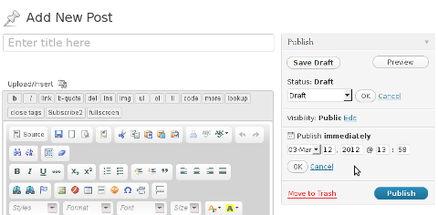 What is wordpress wp-cron.php, Scheduling wordpress post screenshot