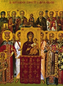 Sunday Of Orthodoxy. Greek ortodox icon. Source: www.iconograms.org