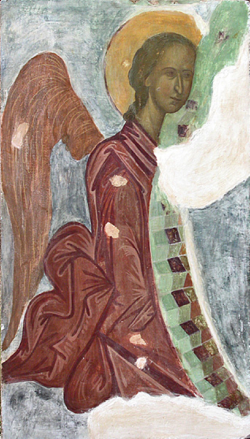 Ангел. Стенопис от ХІV в. от Аладжа манастир край Варна