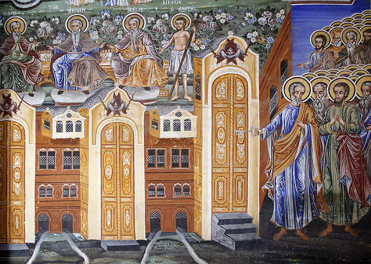 Стенописите на Захарий Зограф в притвора на католикона на Великата Лавра