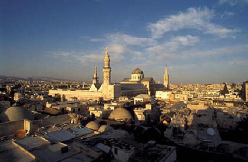 Изглед на Дамаск с джамията на Омаядите. Източник: pieam.com